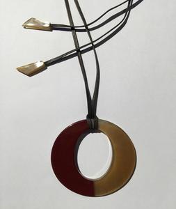 Collar de cuerno de búfalo orgánico de diseño personalizado para mujer, acentos de cuerno de buey hechos a mano con cuentas, clásico para fiesta, símbolo cristiano - Product Image 2