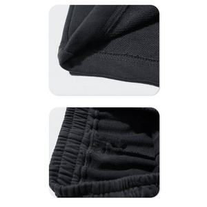 Pantalones cortos de algodón de cintura media para hombre de High Street, transpirables, antiarrugas, cintura elástica, bolsillos con cierre, sólido, ecológico, listo para OEM - Product Image 6