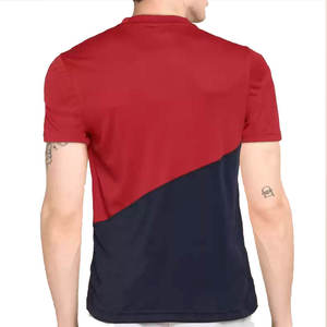 OEM personnalisé nouveau polyester technique t-shirts décontractés respirant couleur unie col rond vente en gros - Product Image 2