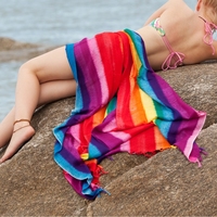 Fruit Print 100% Cotton Woven Modern Eco-friendly Quick-Dry Luxury All-Season Beach Towel Customized Colors OEM Good Quality