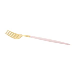 Juego de 6 piezas de tenedor de metal de acero inoxidable para cubiertos Premium de doble tono de oro rosa Fabricante personalizado Mayorista - Product Image 1