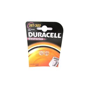 Batteria a bottone di ossido d'argento Duracell 357 303 D357 SR44W KS76 per orologi e calcolatrici, confezione da 2 materiali - Product Image 3