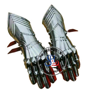 Guantes de Armadura Medieval de Acero, Par de Guantes Funcionales para Batalla, Disfraz Medieval para Halloween, Listos para la Batalla - Product Image 6