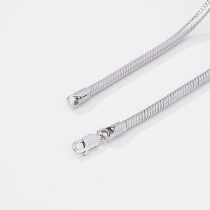 Nueva Cadena de Hueso de Serpiente Redonda de Plata de Ley 925, Chapada en Rodio, Estilo Hip Hop Italiano, Collar Unisex, Venta al por Mayor, Personalizable - Product Image 5