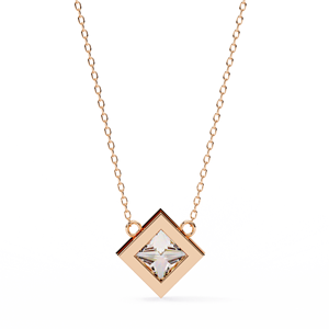 Fine personnalité 18K 14L 10K laboratoire cultivé CVD princesse coupe diamant romantique IGI certifié pendentif chaîne femmes fête porter des bijoux - Product Image 5