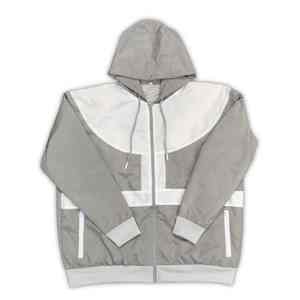 ชุดแจ็คเก็ตและกางเกงวอร์มแบบมีฮู้ด กันลม กันน้ำ สีพื้น ผลิตตามแบบ OEM สำหรับกีฬาและแฟชั่น - Product Image 2