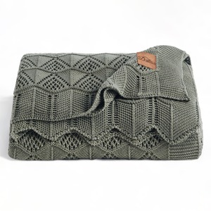 Manta de punto Dalisa Emily para todas las estaciones, suave, ligera y transpirable para cama, sofá, sofá, viaje - Product Image 1