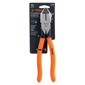 Alicates de Corte Profesionales para Electricistas Truper T201-8 de 8 Pulgadas con Mango de Plástico Naranja, Acero con Alto Contenido de Carbono, Mordazas Cruzadas - Product Image 1