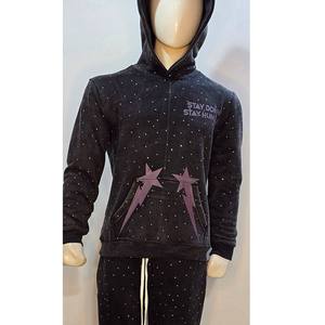 Men's Trendy Solid 100% Cotton <b>Tracksuit</b> Set Full Sleeve Hoodie Jogging Pants Durable <b>Stitching</b> for Winter Sports Travel Casual - Product Image 3