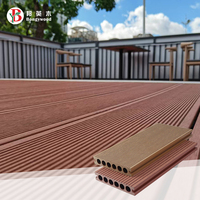 Plancher de balcon extérieur Matériaux WPC Decking composite gaufré 3D
