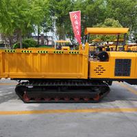 4-tons rupsbandtransporter met zelflossysteem, kleine rupsdumper voor het vervoeren van fruit uit boomgaarden