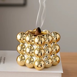 Quemador de incienso estilo Golfo Árabe hecho de metal y cerámica, senderos suaves de incienso que llevan tus pensamientos a reinos pacíficos - Product Image 4