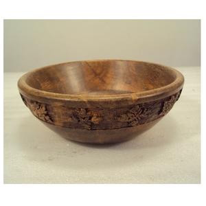 Cuenco de servicio de madera natural con acabado rústico para ensalada, sopa, comida, utensilios de cocina - Product Image 3