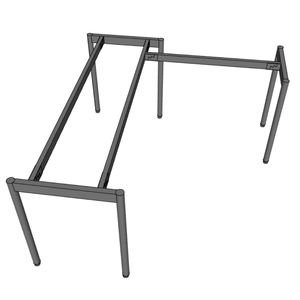 Système OMA II HCOM212, pieds de table en forme de L robustes 140x140cm, design industriel moderne en métal pour canapé, chaise, lit, armoire - Product Image 3