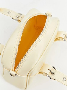 OEM ODM Private Label Custom Logo Women's Butter Yellow Mini Boston <b>Bowling</b> Bag PU Leather Top Handle Shoulder Bag Factory - Product Image 3