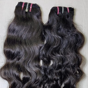 Paquete de cabello crudo de un solo donante indio Natural de 16 pulgadas de Jerry Product Extensiones de cabello de Trama humana de alta calidad Estilo de onda natural - Product Image 6