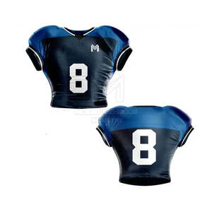 Jeu d'uniformes de football américain de conception OEM 100% polyester antibactérien logo personnalisé léger respirant grande taille - Product Image 5