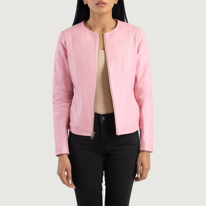Modern Women <b>Leather</b> <b>Jacket</b> Durable Comfortable Outerwear Designed for Winter Fashion and Casual Styling - Product Image 1