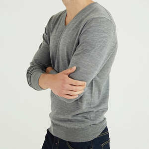 Jersey de lana 100% OEM personalizado del fabricante para hombre, Jersey de punto con cuello redondo, Jersey de punto para hombre - Product Image 2