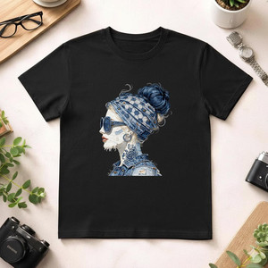 T-Shirt Unisex 100% Cotone 210GSM Stile Casual con Modello Rose, Fornitura ODM, Metodo di Stampa DTG a Compressione Termica - Product Image 1