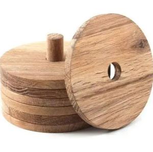 New Arrival Polished Pure Wooden <b>Coasters</b> <b>Set</b> With Holder <b>Coaster</b> <b>and</b> <b>Placemats</b> Reusable Mats & Pads for Home Decoration - Product Image 4