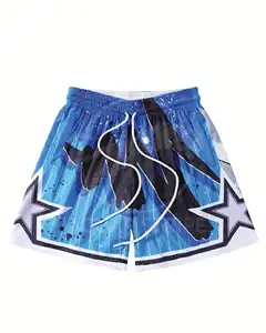 Customized Star Graphic Design Men Shorts Quick Drying Quality Mesh Shorts Custom Logo Sublimation Shorts For Men