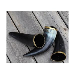 Copa de cuerno tallada Medieval auténtica, copa de guerrero rústico tradicional hecha a mano, recipiente para beber crudo para fiestas, jarra de aguamiel amor - Product Image 4