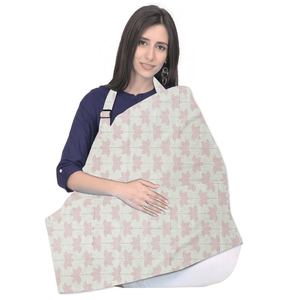 POLKA TOTS Cubierta de lactancia Delantal de alimentación Cubierta de lactancia de maternidad para madres con bolsa de transporte (rosa) - Product Image 1