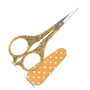 Tijeras Decorativas de Lujo Doradas, para Diestros, de Acero Inoxidable, con Cuchilla de Precisión, Duraderas para Cutículas, con Logotipo Personalizado - Product Image 1
