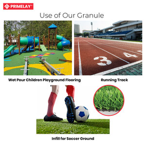 Gránulos elásticos EPDM coloridos de la mejor calidad de origen de Malasia, exportador directo para superficies de suelo de goma deportivas al aire libre - Product Image 4