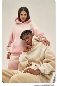 Sudaderas con capucha con logotipo personalizado Sun Faded, sudaderas Unisex de tela personalizada Gsm Heavyweight Tallas grandes personalizadas, chándales para hombre - Product Image 4