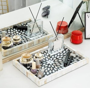 Bandeja de Servicio de Lujo Hecha a Mano con Madreperla de la Mejor Calidad, Ecológica y Duradera para Comidas, Bebidas y Postres - Precio - Product Image 4