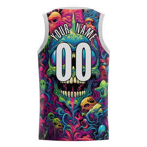 Fabricante de fábrica, camiseta de baloncesto personalizada para hombre, conjunto de uniforme de baloncesto transpirable de malla de poliéster 100% - Product Image 4