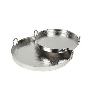 Ensemble de plateaux de service en métal fini or brillant Fabricant Nouveau design Plateau de service en métal fait main - Product Image 2