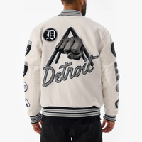 Blouson Bomber Streetwear Style Collège Baseball Personnalisé OEM Vintage Letterman Hip Hop Broderie Chenille Patchwork Décontracté