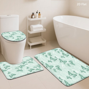 Custom Printed Bath <b>Mat</b> <b>Bathroom</b> Rug <b>Set</b> for <b>Bathroom</b> Non-Slip Shower Curtain Bath <b>Mat</b> - Product Image 6