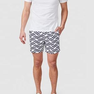 <b>Men's</b> High Street Style Solid Pattern Board <b>Shorts</b> Casual Breathable Quick Drying Fitness Printed in Black <b>White</b> 100% Polyester - Product Image 5