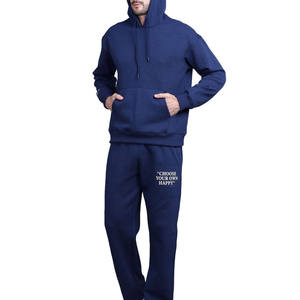 Chándal con capucha de algodón orgánico 100% para hombre, diseño de Hip Hop de moda Premium, Color sólido, transpirable, estampado personalizado para invierno - Product Image 2