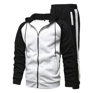 Conjunto de chándal con logotipo personalizado para hombre, ropa deportiva, sudaderas con capucha, trajes para correr, conjunto de Sudadera con capucha y pantalón de 2 piezas - Product Image 1