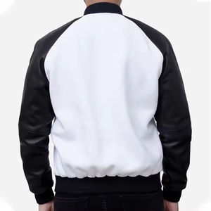 Veste universitaire personnalisée avec logo, manches en cuir, broderie, veste de baseball universitaire pour homme, veste d'hiver, veste universitaire - Product Image 5