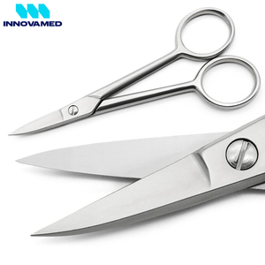 Professional Podiatry Scissor Stainless Steel Pedicure Toenail Scissors <b>Precision</b> Serrated Straight Blades Non Slip Grip Durable - Product Image 3
