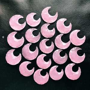 Vente en gros Quartz rose Croissant de lune Pointe de flèche Quartz rose Croissant de lune non poli Guérison amour Sculpture Agate Lune Pointe de flèche - Product Image 1
