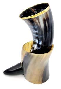 Festive Viking <b>Drinking</b> <b>Horn</b> Eco-Friendly Polished Handcrafted for Mead & Ale for Christmas Feasts and Holiday Cheers - Product Image 4