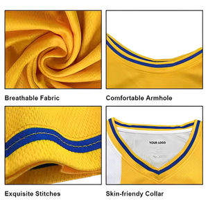 Uniformes de basket-ball unisexes pour hommes #7 #0 maille respirante séchage rapide technologie de pressage à chaud personnalisable vêtements de basket-ball étoiles - Product Image 4