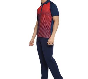 Conjunto Deportivo Sublimado para Hombre, Camiseta Polo Roja y Azul y Pantalones, Ropa Deportiva Personalizada para Equipos, Ropa Deportiva de Entrenamiento - Product Image 2