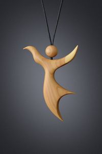 COLLIERS SONO POUR FEMMES HOMMES NATUREL GRAND BOHO TRIBAL SONO Pendentif EN BOIS sur cordon réglable Collier fait main - Product Image 6