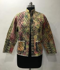 Handmade Vintage Kantha Cotton <b>Jacket</b> for Women Breathable Floral <b>Short</b> <b>Jacket</b> Reversible Casual Wear - Product Image 5