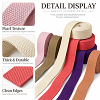 Sangle tissée texturée en polyester et coton de 20-50 mm, couleur personnalisée, sangle épaisse pour poignée de sac fourre-tout en toile, accessoires de sac à dos