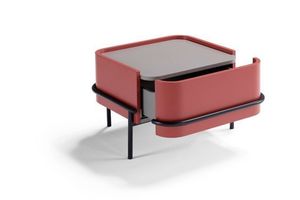 Mesita de noche moderna de madera maciza con 2 cajones Muebles de dormitorio duraderos ecológicos - Product Image 3