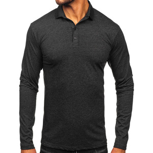 Nouveaux T-shirts Polo en coton pour hommes Manches longues Polyester Printemps et automne Impression T-shirts Polo confortables - Product Image 5